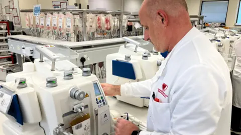 Welsh Blood Service laboratory